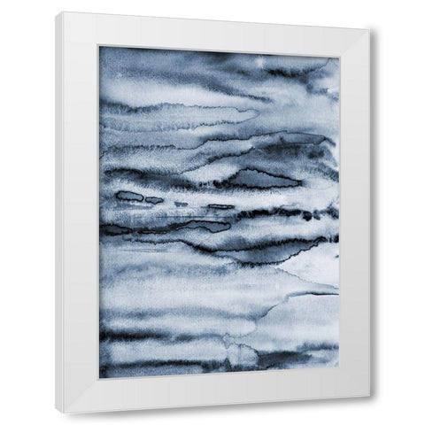 Water II White Modern Wood Framed Art Print by Incado