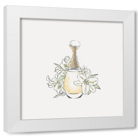Perfume III White Modern Wood Framed Art Print by Incado