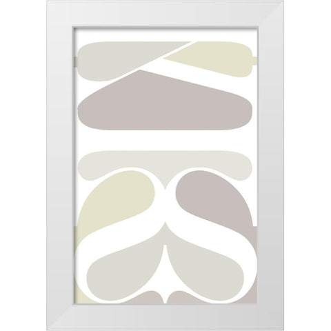 Kiss White Modern Wood Framed Art Print by TypeLike