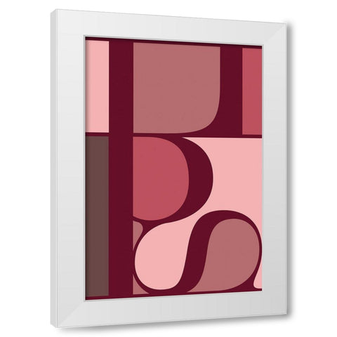 Lips White Modern Wood Framed Art Print by TypeLike