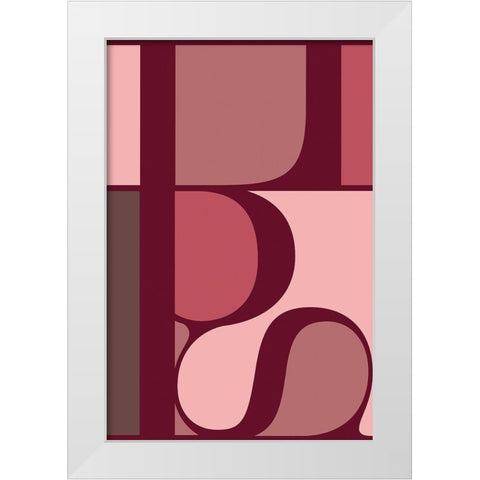 Lips White Modern Wood Framed Art Print by TypeLike
