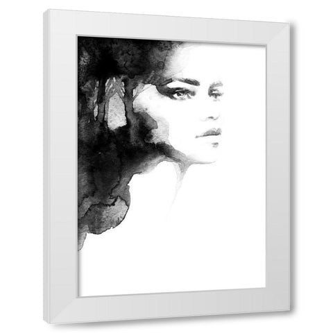 Forest Queen White Modern Wood Framed Art Print by Incado