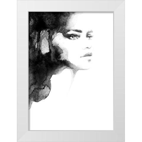 Forest Queen White Modern Wood Framed Art Print by Incado