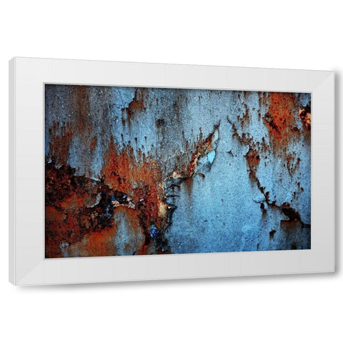 Rust White Modern Wood Framed Art Print by PhotoINC Studio