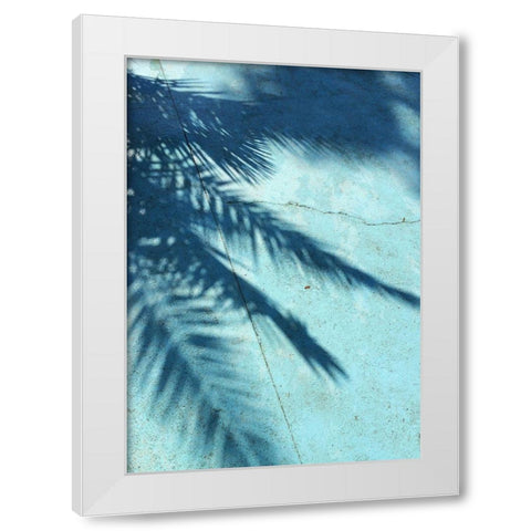Turquoise Shadow White Modern Wood Framed Art Print by PhotoINC Studio