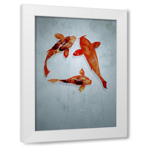 3 friends White Modern Wood Framed Art Print by Incado