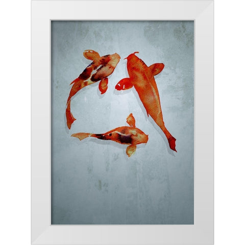 3 friends White Modern Wood Framed Art Print by Incado