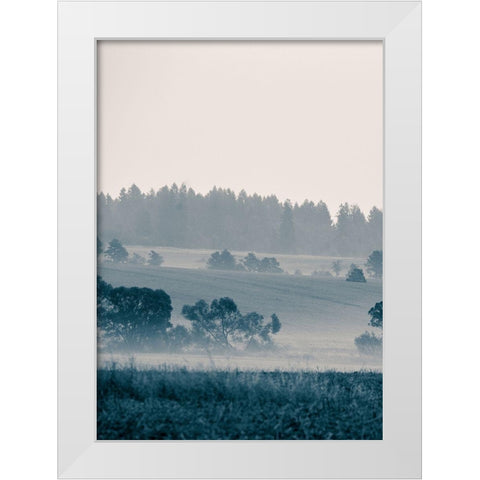 Blue Mountains III White Modern Wood Framed Art Print by PhotoINC Studio