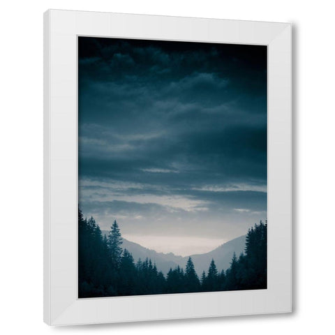 Blue Mountains IV White Modern Wood Framed Art Print by PhotoINC Studio