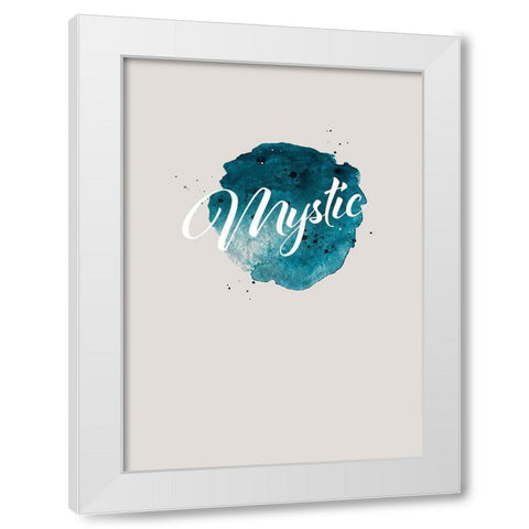 Mystic Water White Modern Wood Framed Art Print by TypeLike