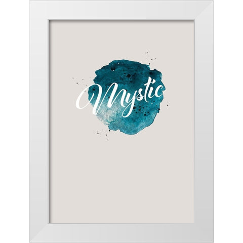 Mystic Water White Modern Wood Framed Art Print by TypeLike