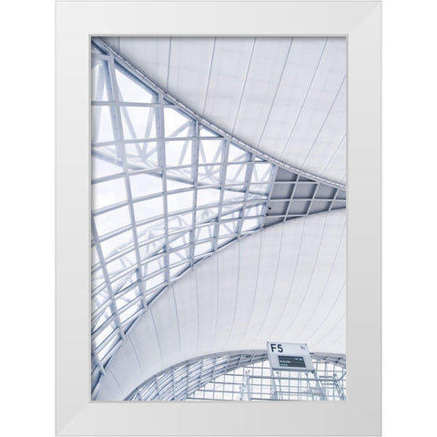 Airport White Modern Wood Framed Art Print by PhotoINC Studio