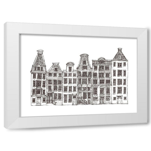 Amsterdam I White Modern Wood Framed Art Print by Incado