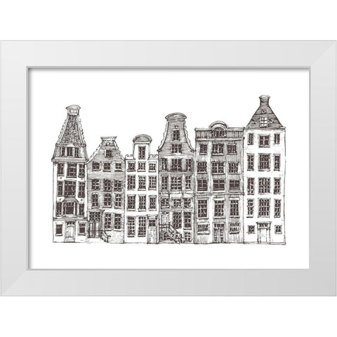 Amsterdam I White Modern Wood Framed Art Print by Incado