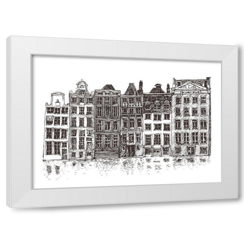 Amsterdam II White Modern Wood Framed Art Print by Incado