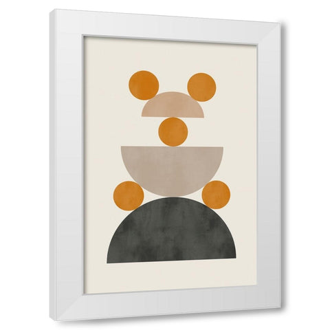 Mid Century Mod I White Modern Wood Framed Art Print by Incado