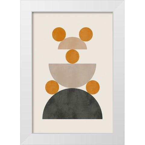 Mid Century Mod I White Modern Wood Framed Art Print by Incado