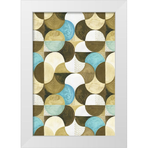 Geometric II White Modern Wood Framed Art Print by Incado