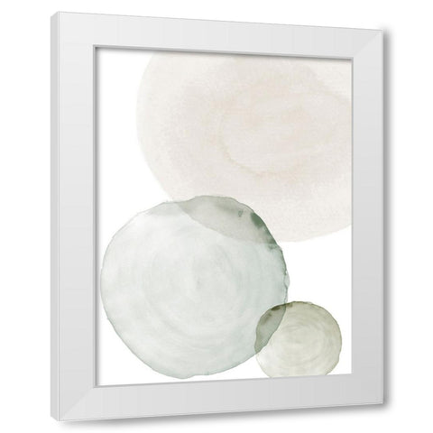Soft Circular White Modern Wood Framed Art Print by Incado