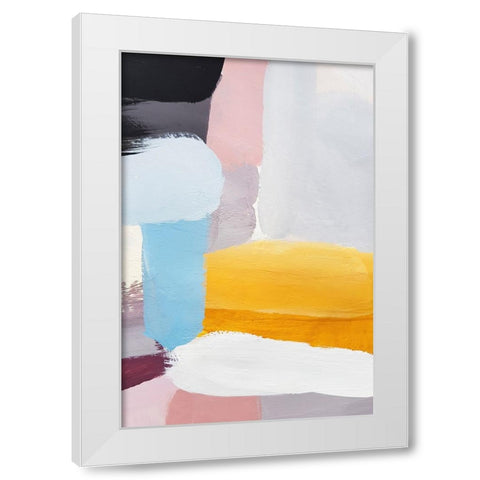 Vibrance I White Modern Wood Framed Art Print by Incado