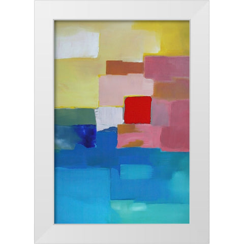 Vibrance II White Modern Wood Framed Art Print by Incado