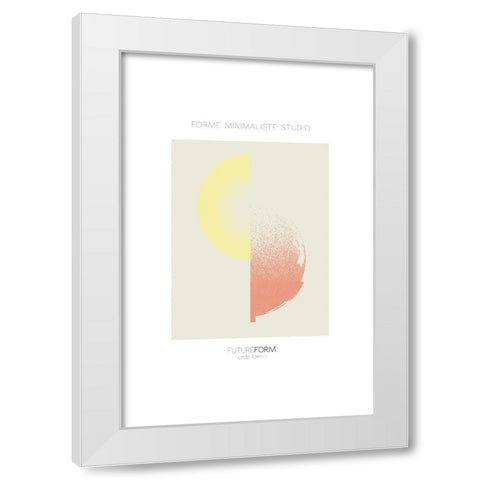 Future Form I White Modern Wood Framed Art Print by Incado