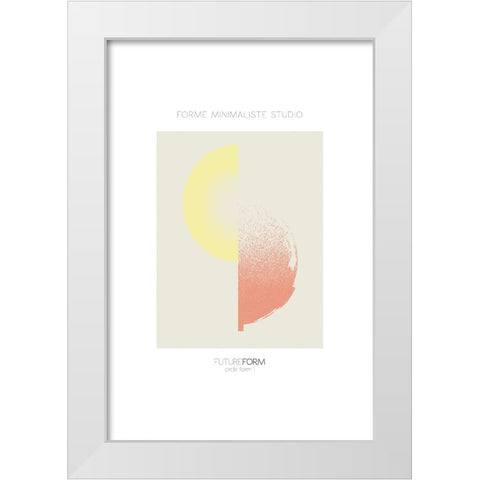 Future Form I White Modern Wood Framed Art Print by Incado