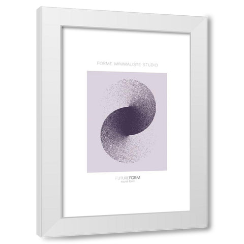 Future Form II White Modern Wood Framed Art Print by Incado