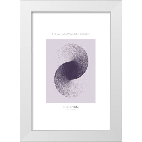 Future Form II White Modern Wood Framed Art Print by Incado