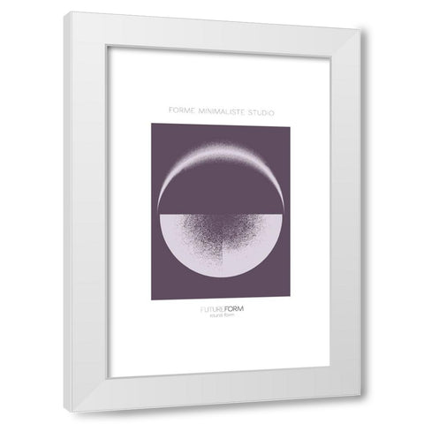 Future Form III White Modern Wood Framed Art Print by Incado