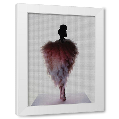 Pinklingo White Modern Wood Framed Art Print by Incado