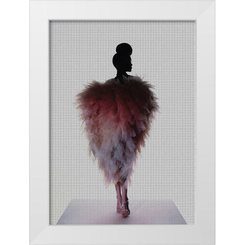 Pinklingo White Modern Wood Framed Art Print by Incado