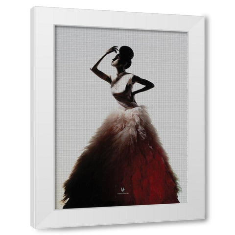 Redlingo White Modern Wood Framed Art Print by Incado