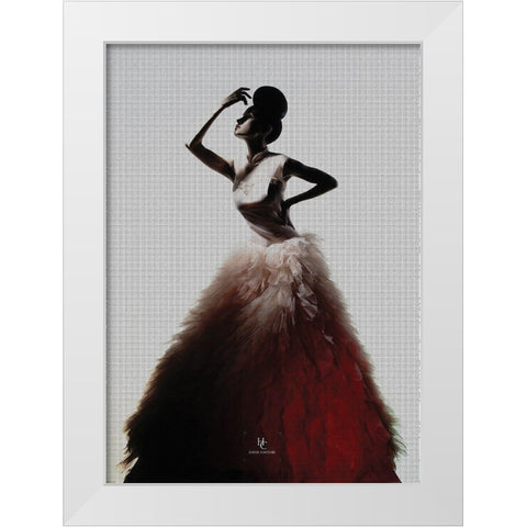 Redlingo White Modern Wood Framed Art Print by Incado