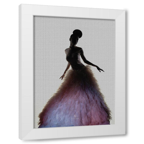 Purmingo White Modern Wood Framed Art Print by Incado