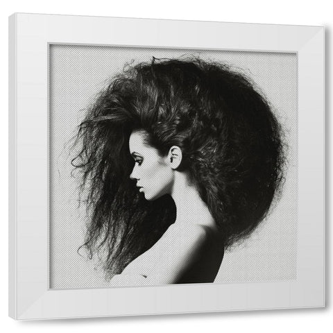 Poof White Modern Wood Framed Art Print by Incado