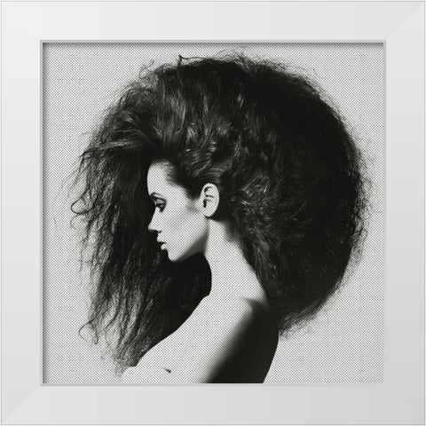 Poof White Modern Wood Framed Art Print by Incado