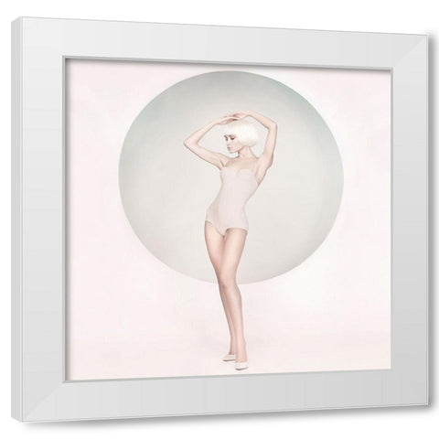 Pastel Muse White Modern Wood Framed Art Print by Incado