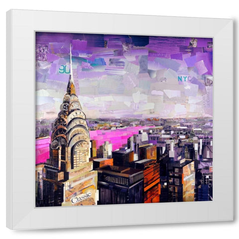 Chrysler View White Modern Wood Framed Art Print by Grey, James