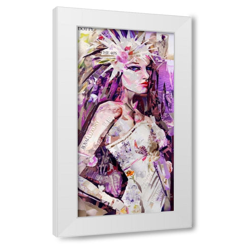 Ice Flower White Modern Wood Framed Art Print by Grey, James