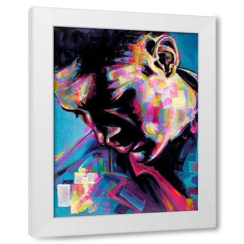 Poser White Modern Wood Framed Art Print by Grey, James
