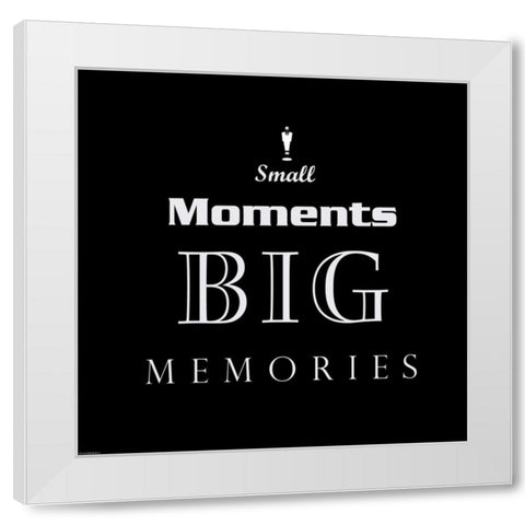 Small Moments White Modern Wood Framed Art Print by GraphINC
