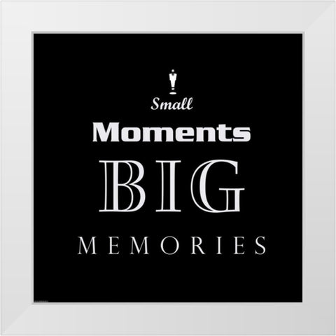 Small Moments White Modern Wood Framed Art Print by GraphINC