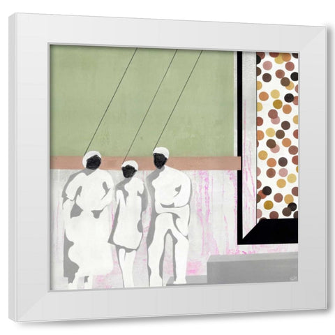 Iaâ‚¬â„¢m Hung up White Modern Wood Framed Art Print by Olesen, Nicolai Kubel