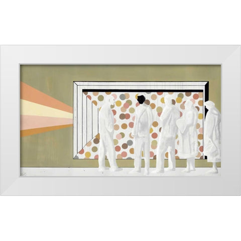 The Lineup White Modern Wood Framed Art Print by Olesen, Nicolai Kubel
