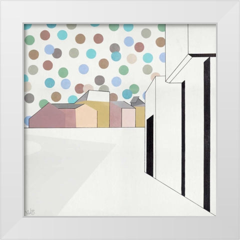 Perspektive I White Modern Wood Framed Art Print by Olesen, Nicolai Kubel