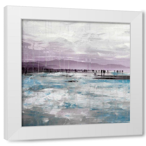Beach I White Modern Wood Framed Art Print by Summer, Clara