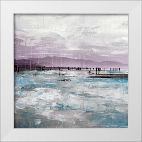Beach I White Modern Wood Framed Art Print by Summer, Clara