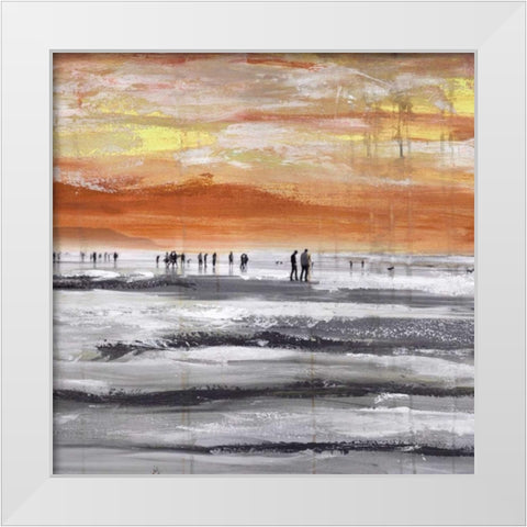 Beach II White Modern Wood Framed Art Print by Summer, Clara