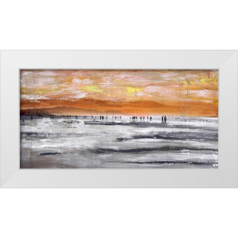 Beach II White Modern Wood Framed Art Print by Summer, Clara